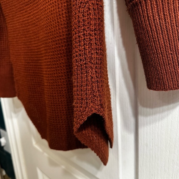 Rust colour funnel neck/off the shoulder sweater - Picture 4 of 6